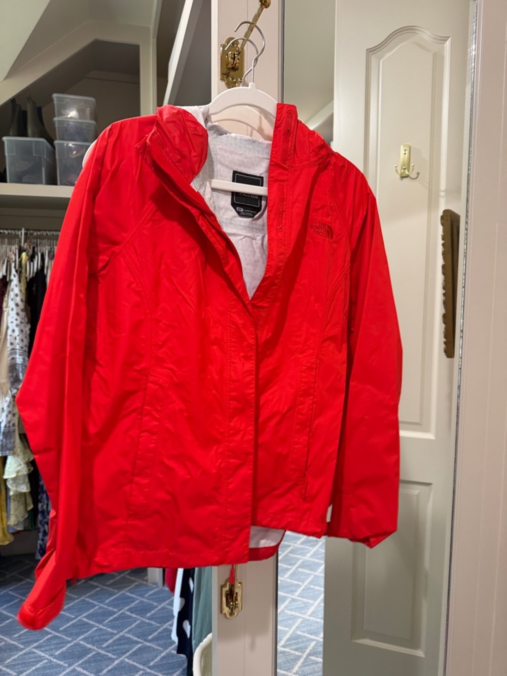 The North Face Women’s Bright Red Hooded Shell Jacket